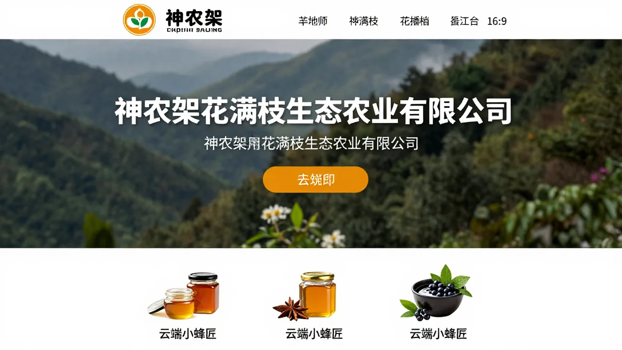 神农架花满枝生态农业有限公司 首页主视觉